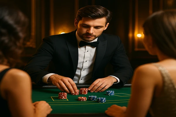 একজন নারী ল্যাপটপে অনলাইন গেম উপভোগ করছেন, চারদিকে 89db-র আলোকময় গেমিং প্ল্যাটফর্ম পরিবেশ ছড়িয়ে পড়েছে